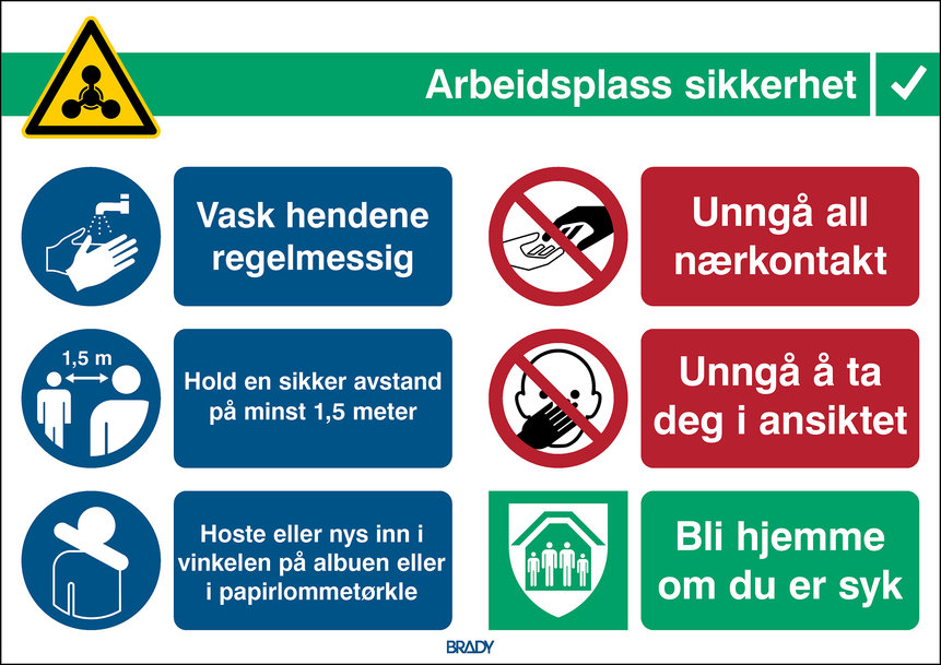 Gratis anleggsskilt i kampen mot COVID-19
